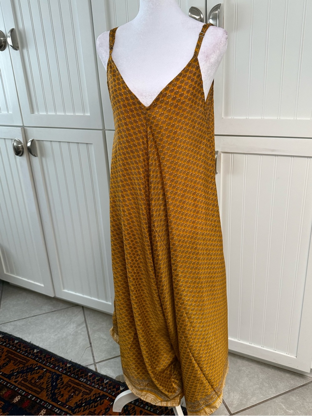Mustard Yellow Silk Romper